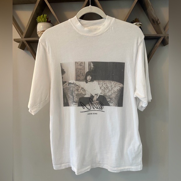 ANINE BING Avi Graphic Tee Mick Jagger.  Women’s size XS. - Picture 2 of 8